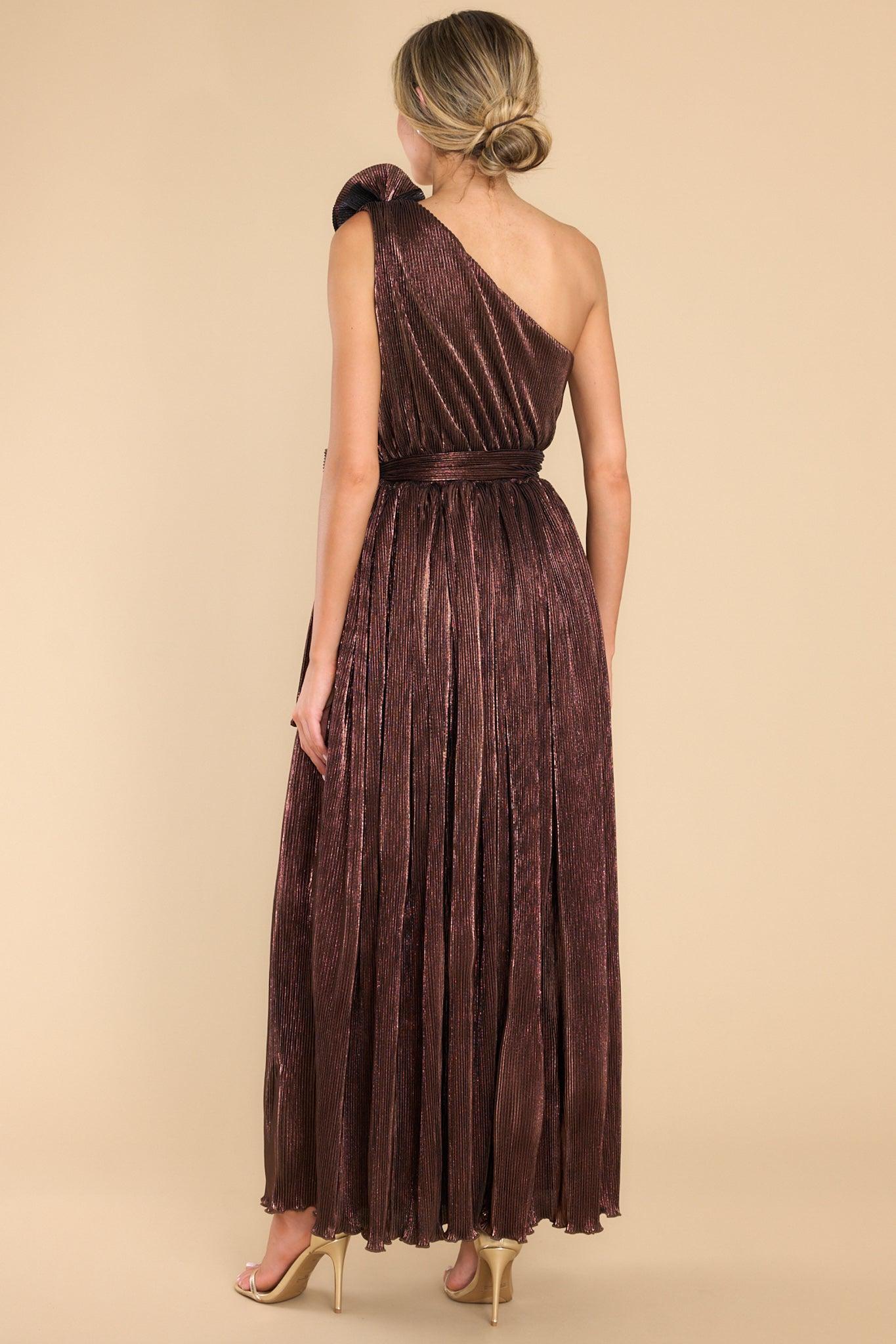 Crowning Moment Chocolate Maxi Dress Brown Product Image