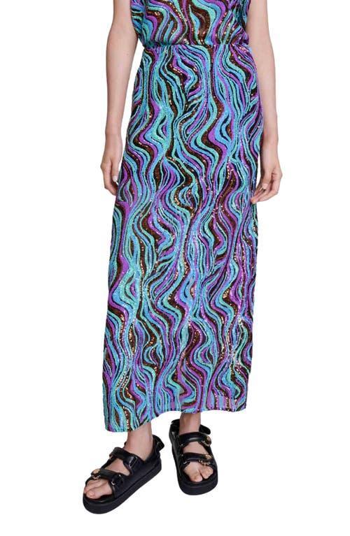 maje Jemilio Sequin Maxi Skirt Product Image