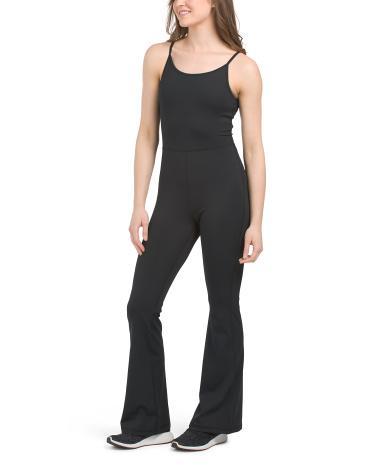 Illusion Rib Scarlett Flare Jumpsuit for Women | Polyester/Spandex Product Image