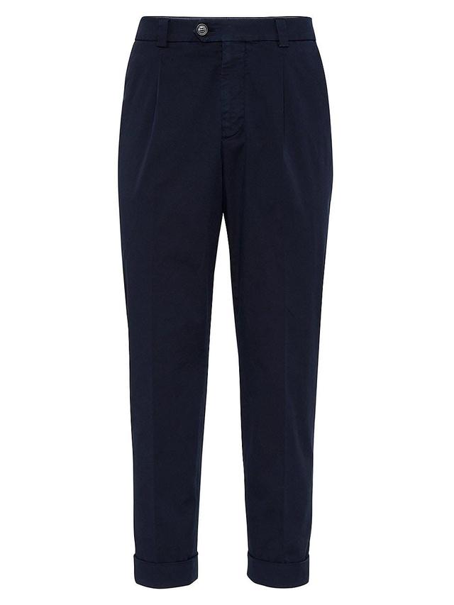 Mens Garment Dyed Leisure Fit Trousers Product Image