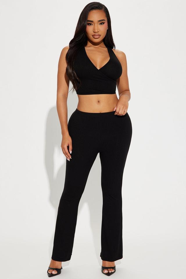 Petite Set In My Ways Pant Set - Black Product Image