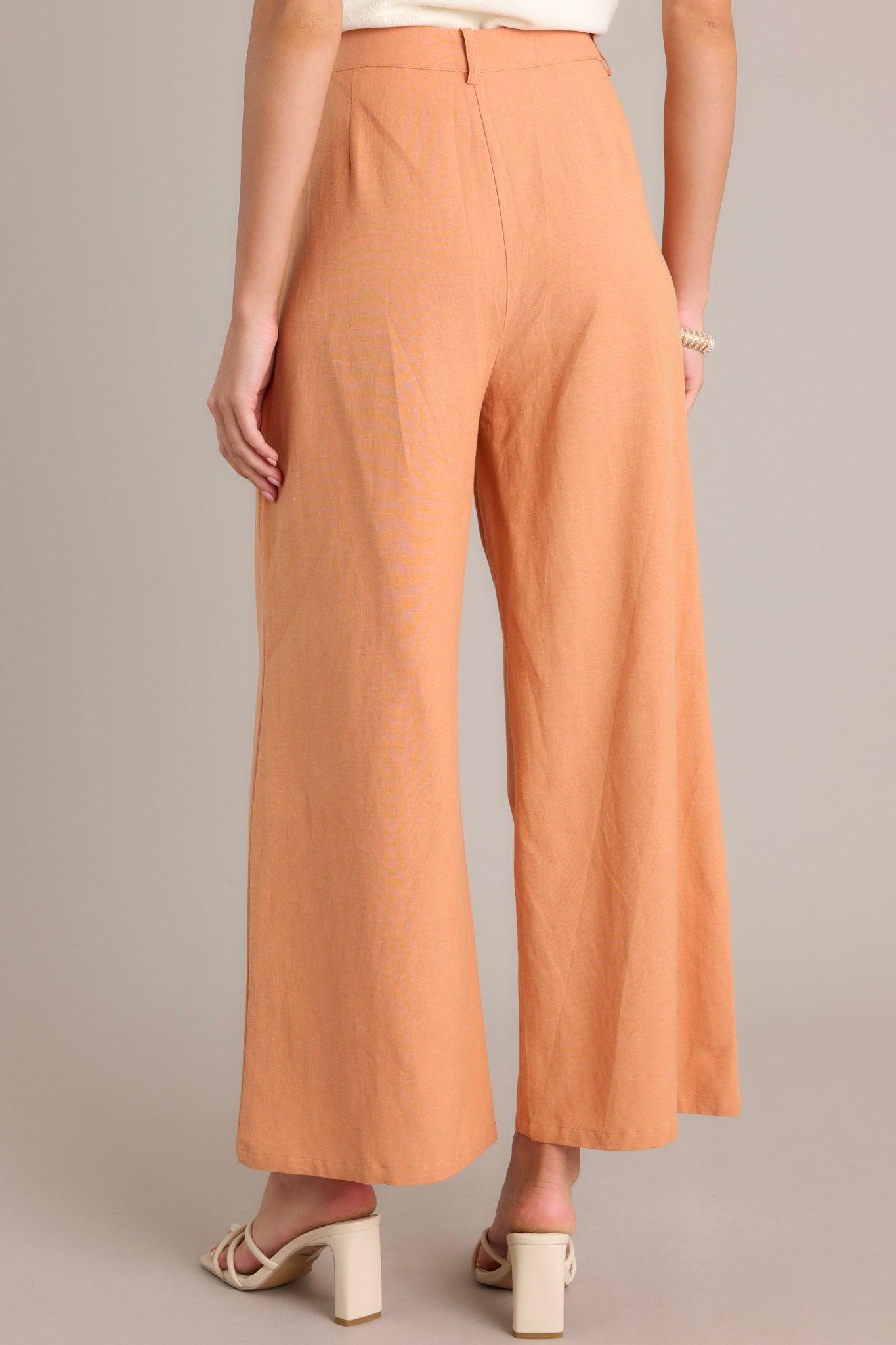 On The Horizon Light Clay Wide Leg Pants Product Image