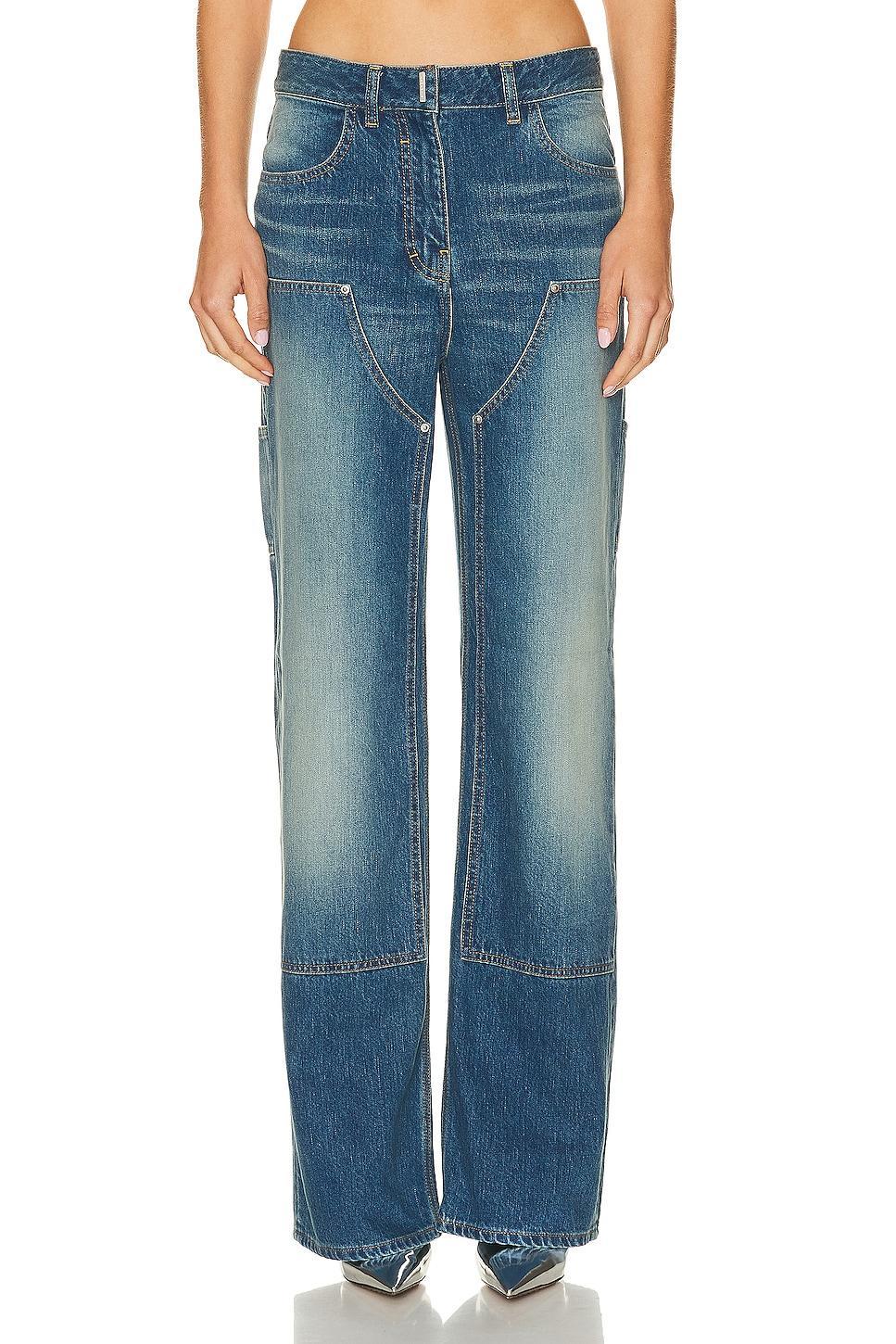 Givenchy Patches Wide Leg in Deep Blue - Blue. Size 28 (also in 24). Product Image