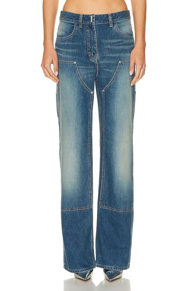 Givenchy Patches Wide Leg in Deep Blue - Blue. Size 28 (also in 26). Product Image