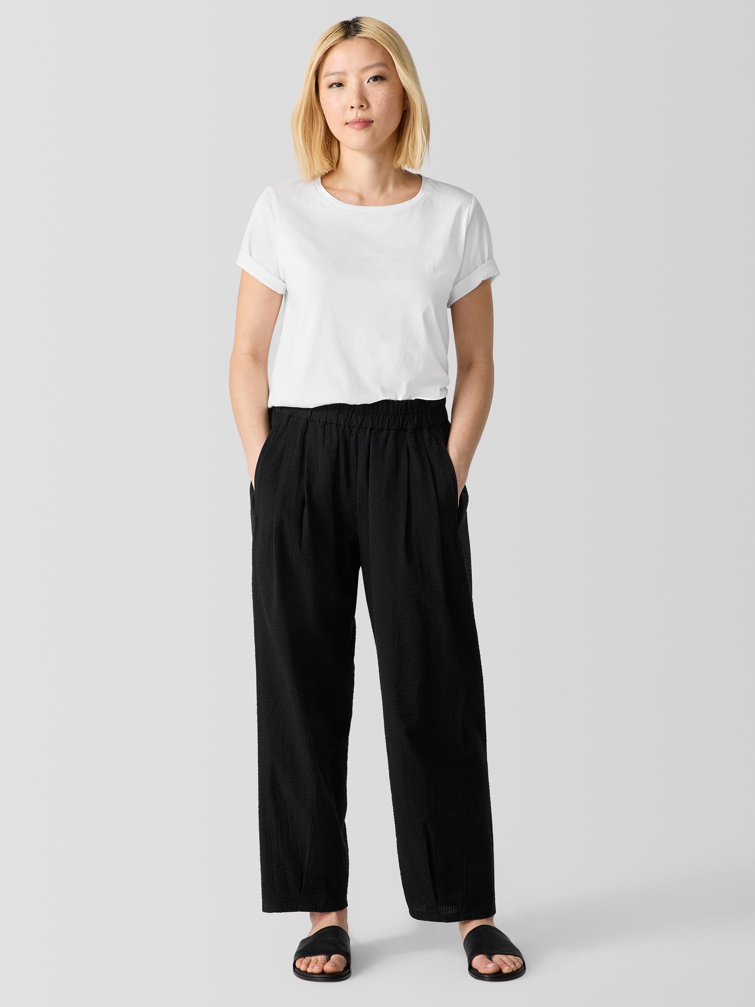 EILEEN FISHER Organic Cotton Ripple Lantern Pantfemale Product Image