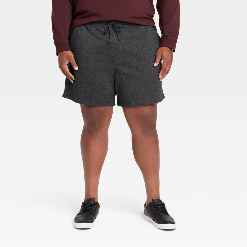 Mens Big & Tall 7 Ultra Soft Fleece Pull-On Shorts - Goodfellow & Co Charcoal 3XL Product Image