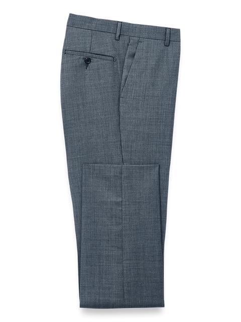 Wool Sharkskin Pants - Blue Product Image