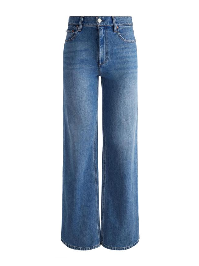 ALICE AND OLIVIA Weezy Full Length Jean In Avery Blue Product Image