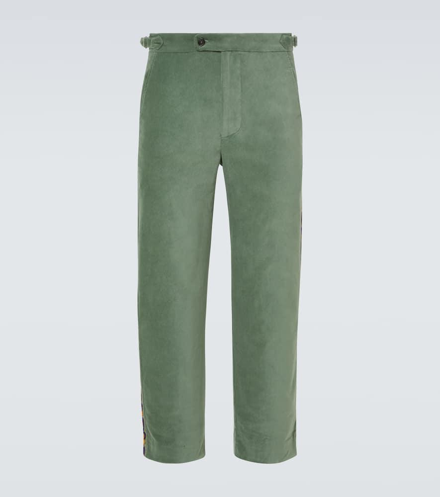 BODE Green Oberon Floral Trousers In Sage Teal Product Image