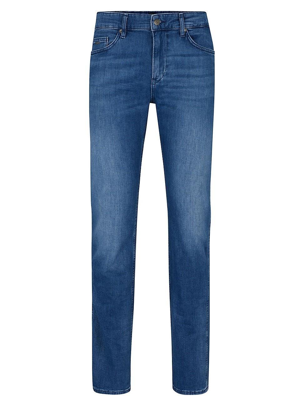 Mens Slim-Fit Jeans In Italian Cashmere-Touch Denim Product Image