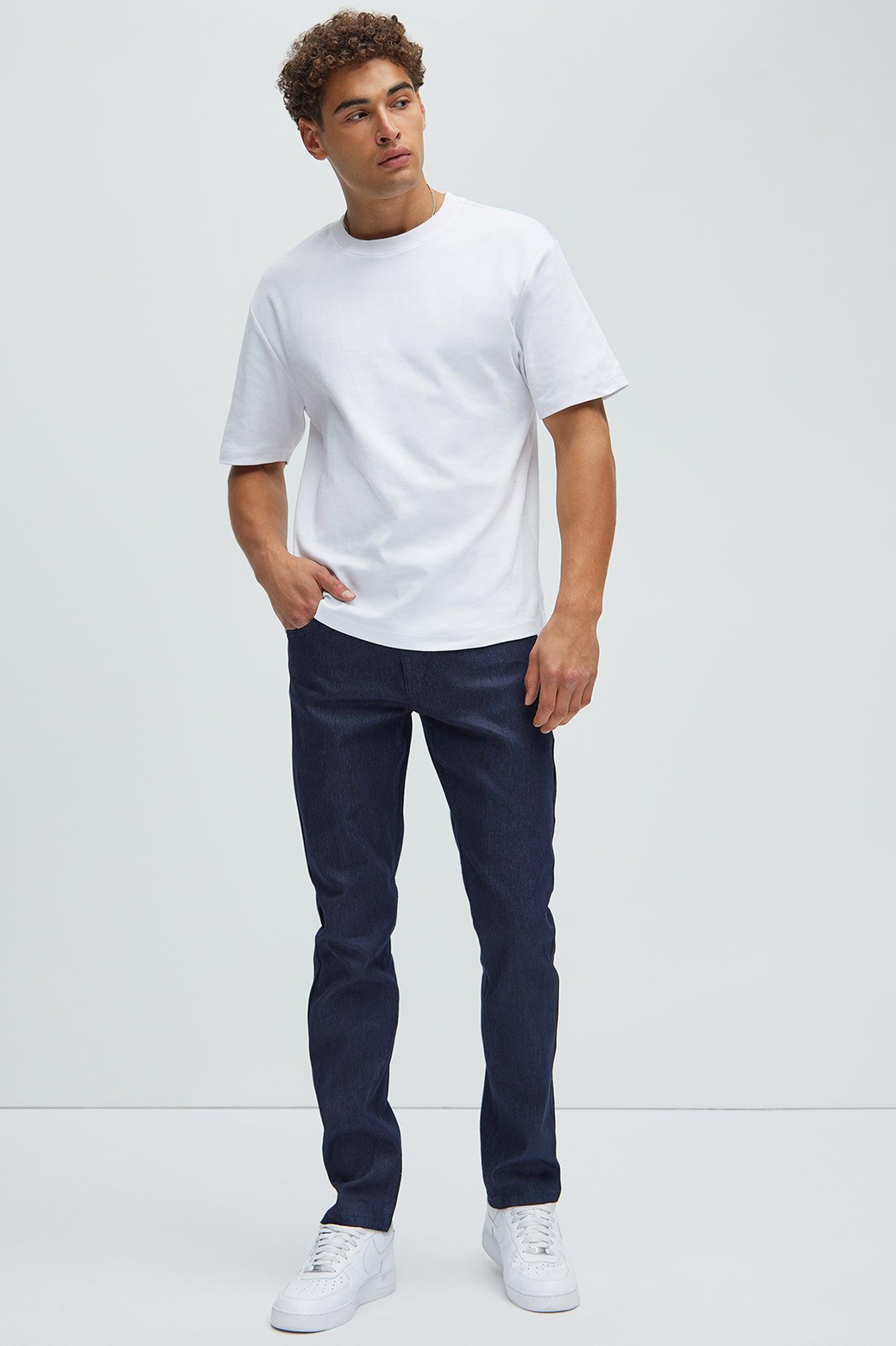 Stretch Raw Denim Skinny Jeans - Indigo Product Image