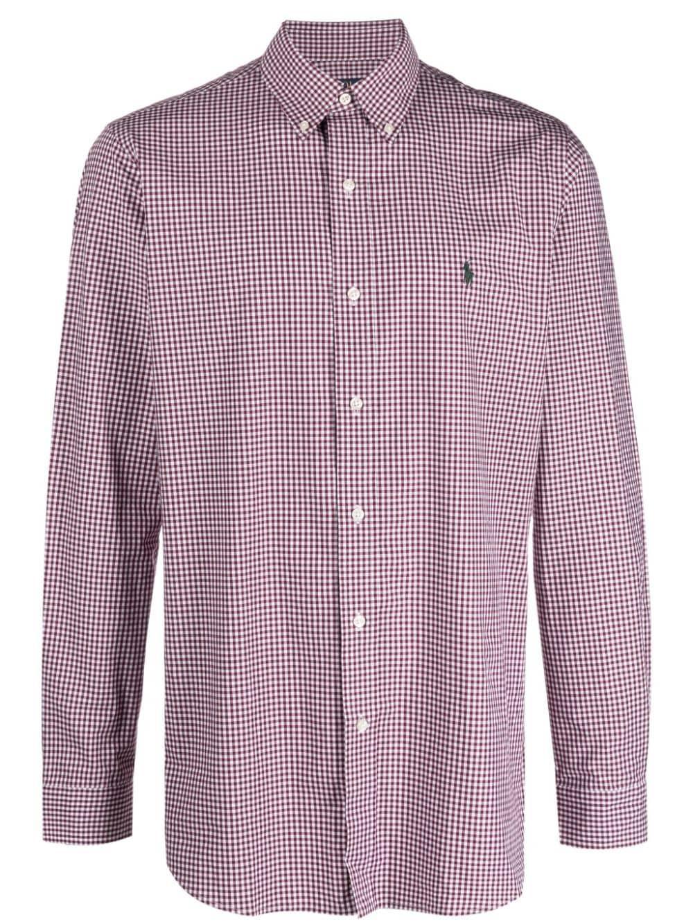 Polo Pony Gingham-check Shirt In Red Product Image