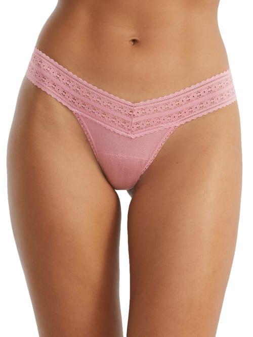 Hanky Panky Dream Lace Trim Modal Low Rise Thong Product Image