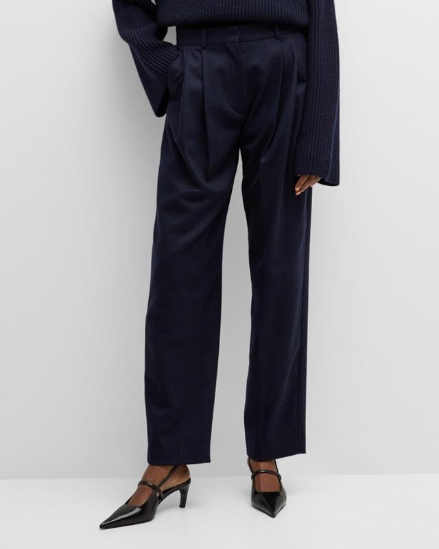 Totme Double Pleated Tailored Wool Blend Pants Product Image