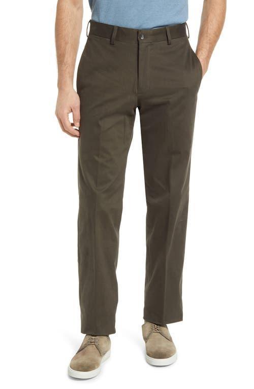 Berle Charleston Khakis Flat Front Stretch Sateen Pants Product Image