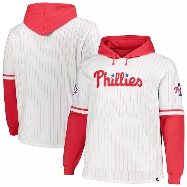 Mens 47 Philadelphia Phillies Big & Tall Pinstripe Double Header Collection Pullover Hoodie Product Image