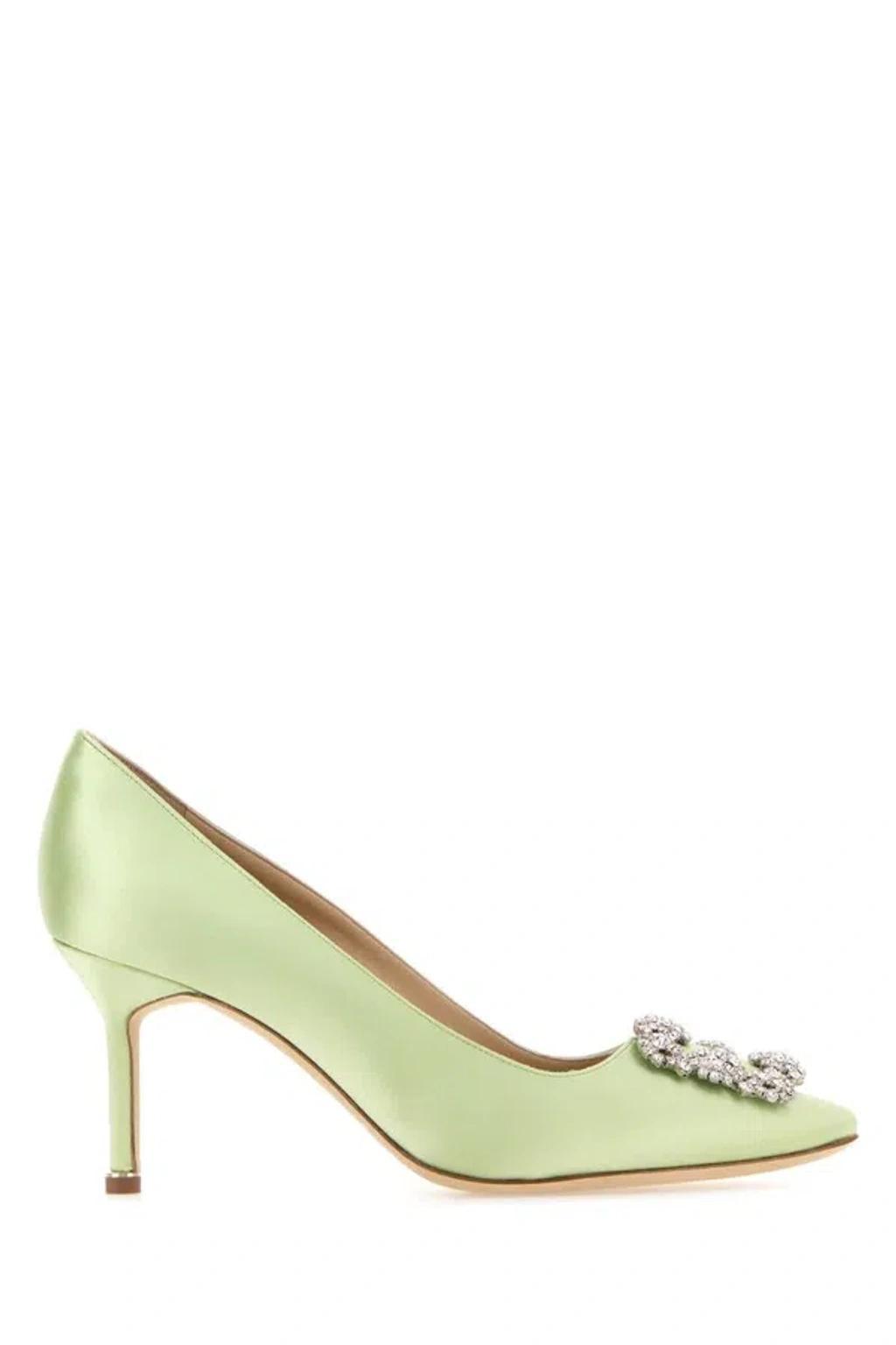 MANOLO BLAHNIK Women Hangisi Pumps In Lgrn Product Image