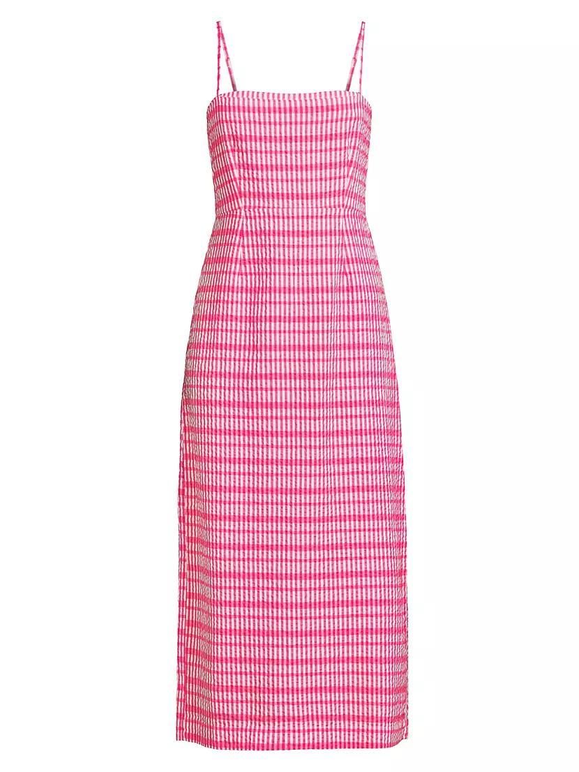 Lareina Check Seersucker Midi-Dress product image