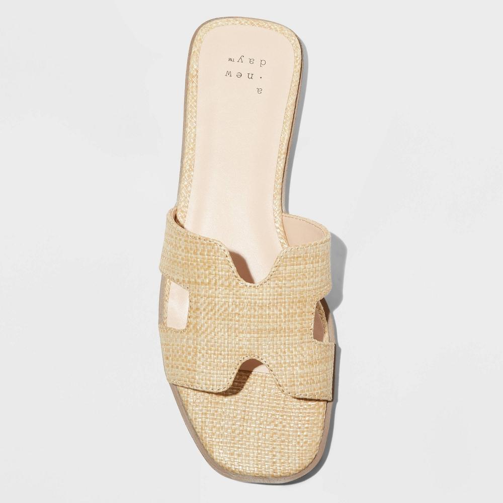 Womens Nina Slide Sandals - A New Day Beige 7.5 Product Image