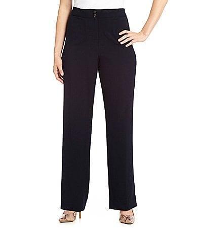 Calvin Klein Plus Size Classic Fit Straight Leg Pants Product Image