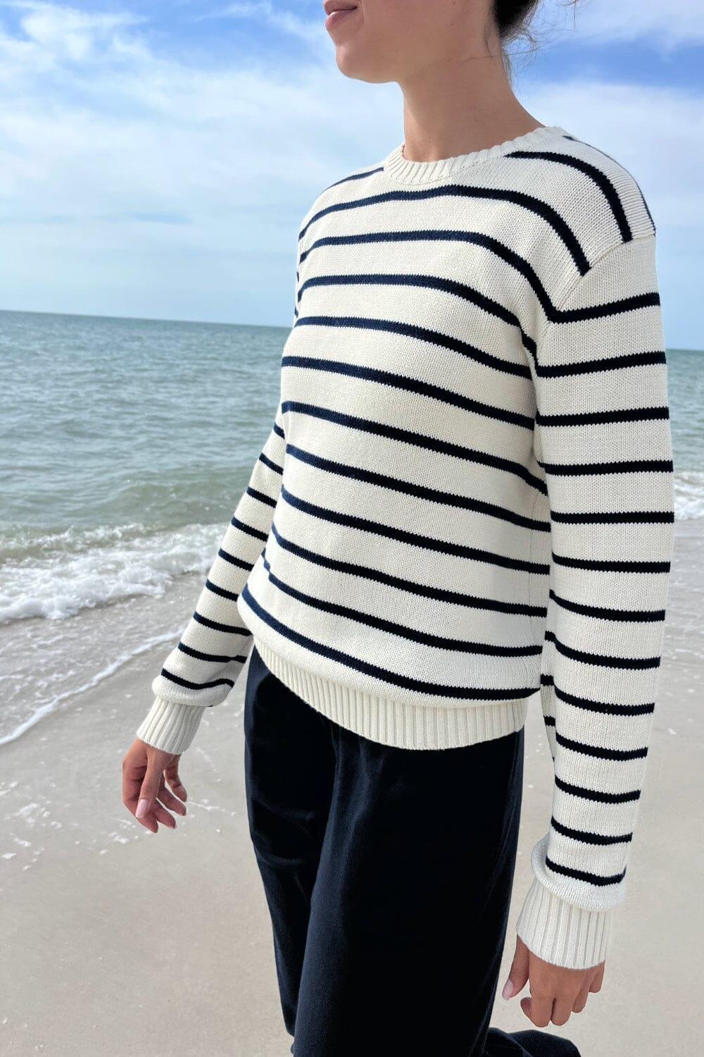 Martha Cotton Thin Stripe Sweater Product Image