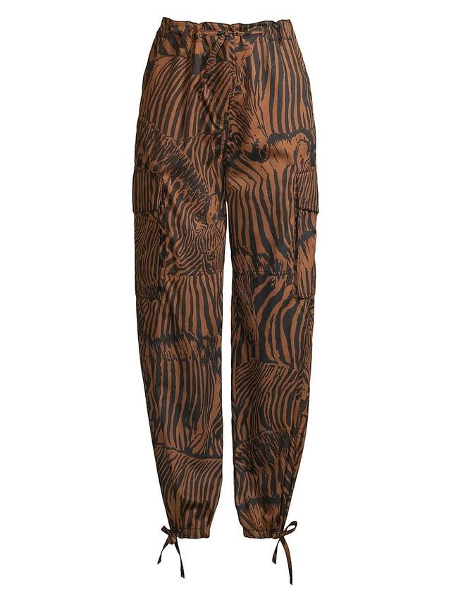 Womens Periodi Zebra Cotton Drawstring Pants Product Image