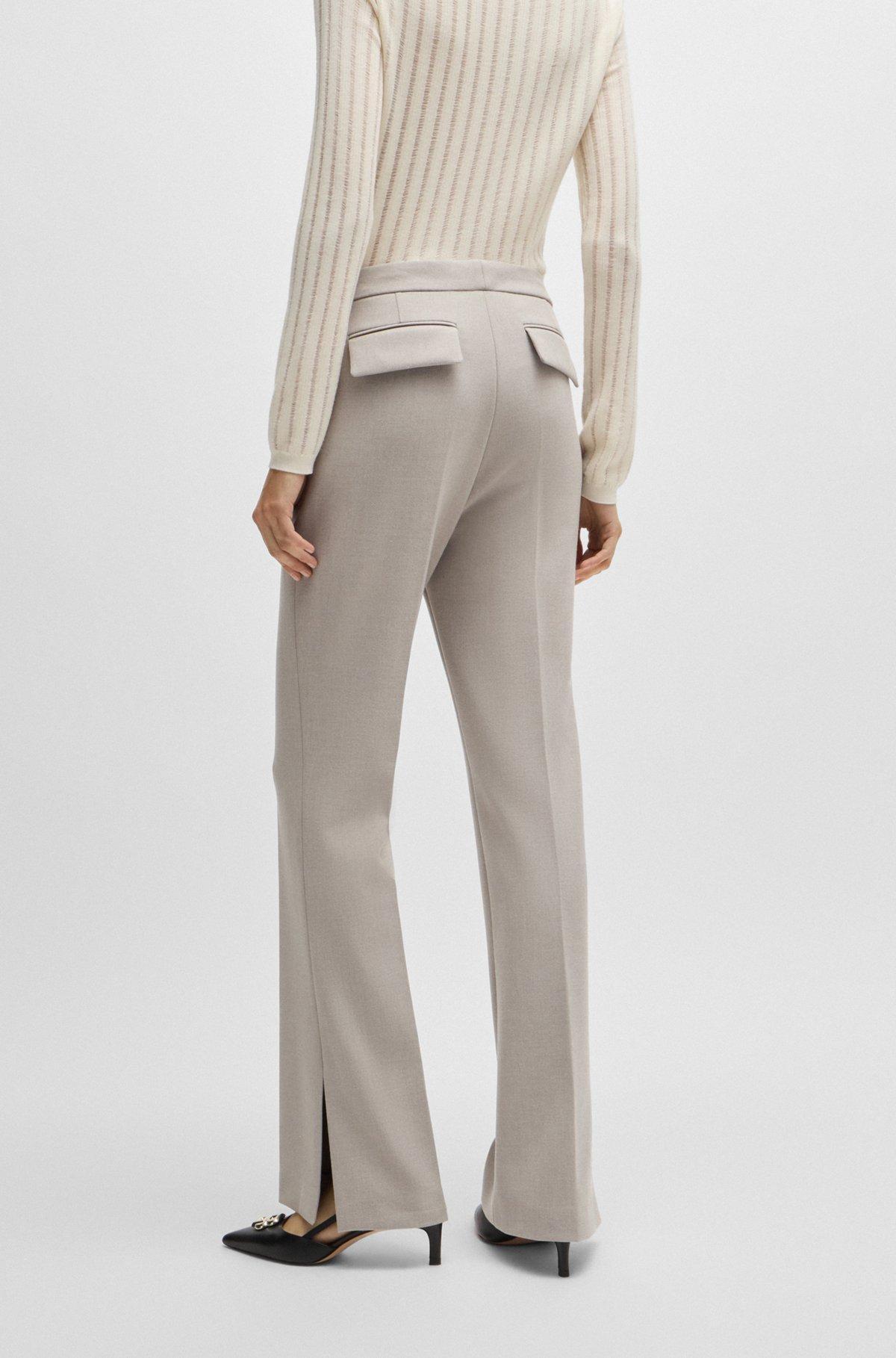 High-waisted trousers with flared leg Product Image