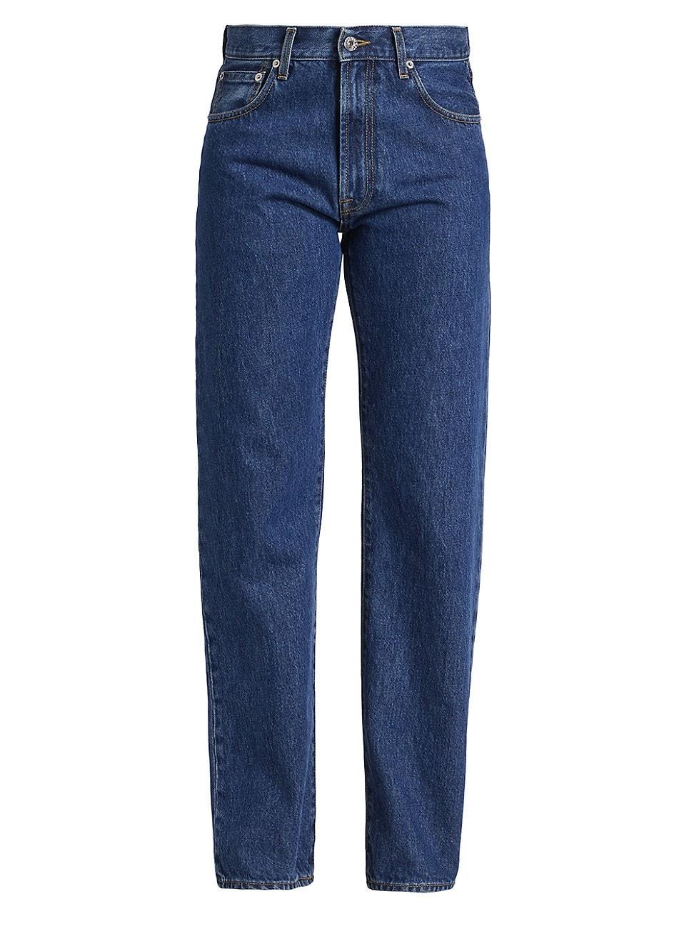 Womens Anchor Straight-Leg Mid-Rise Jeans Product Image