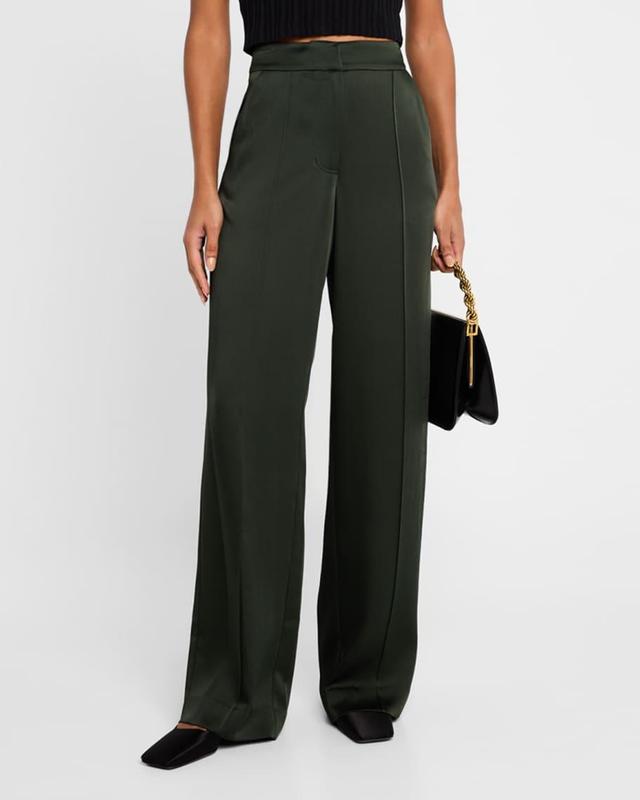 Kyra Wide-Leg Satin Pants Product Image