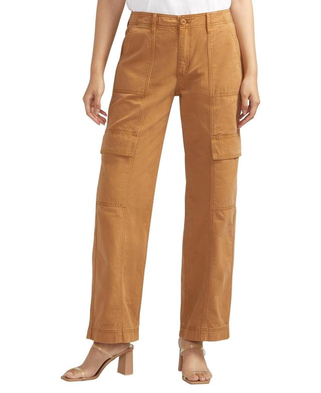 Silver Jeans Co. Womens Wide Leg Cargo Pants Product Image