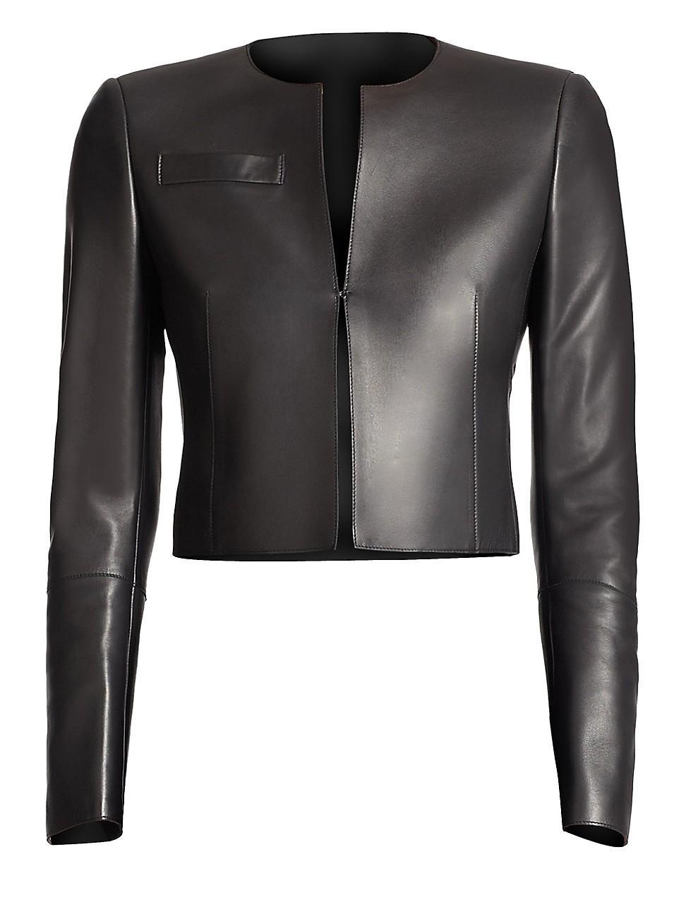 Womens Hasso Leather Jacket Product Image