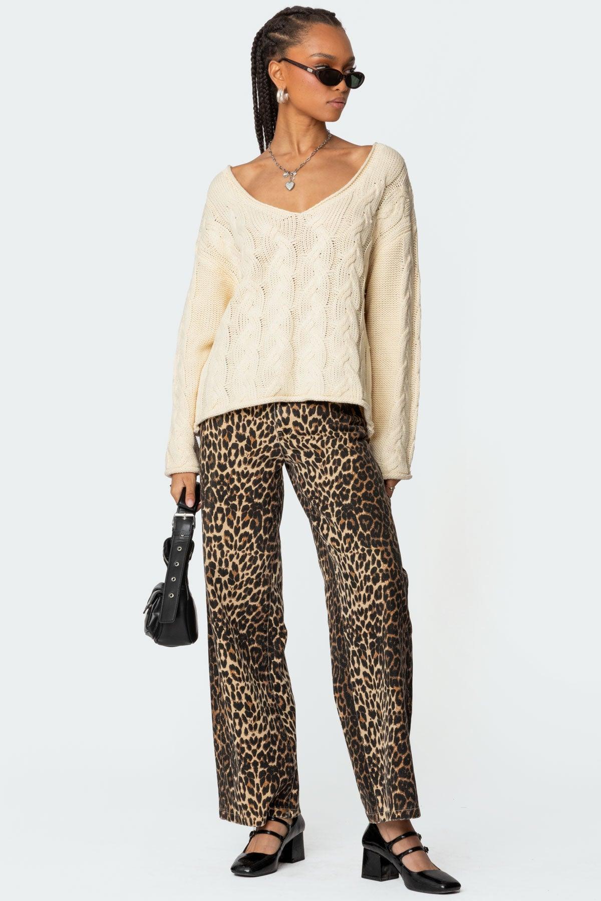 Inga Oversized Cable Knit Sweater Product Image