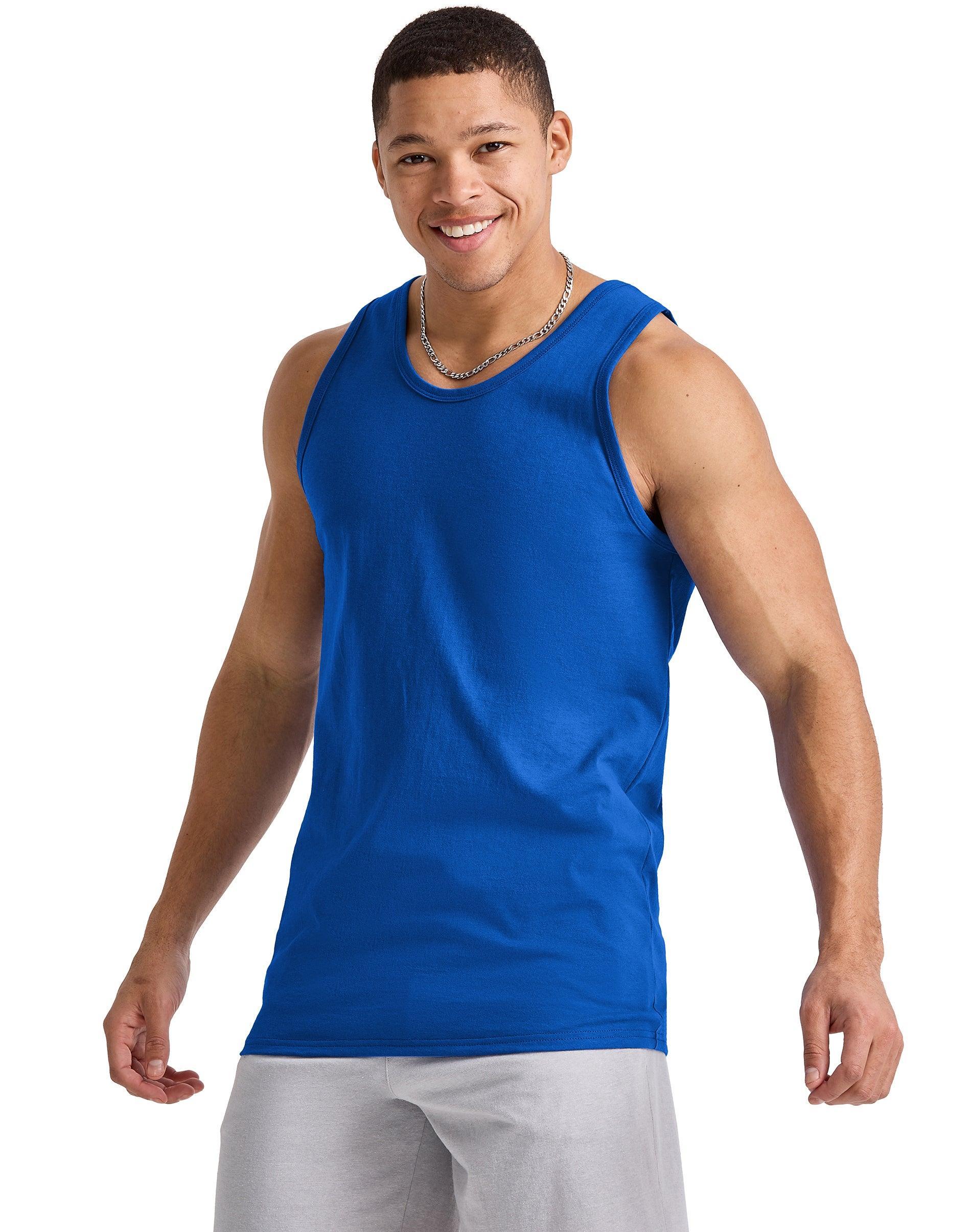 Hanes Mens Round Neck Sleeveless Tank Top, Large Product Image