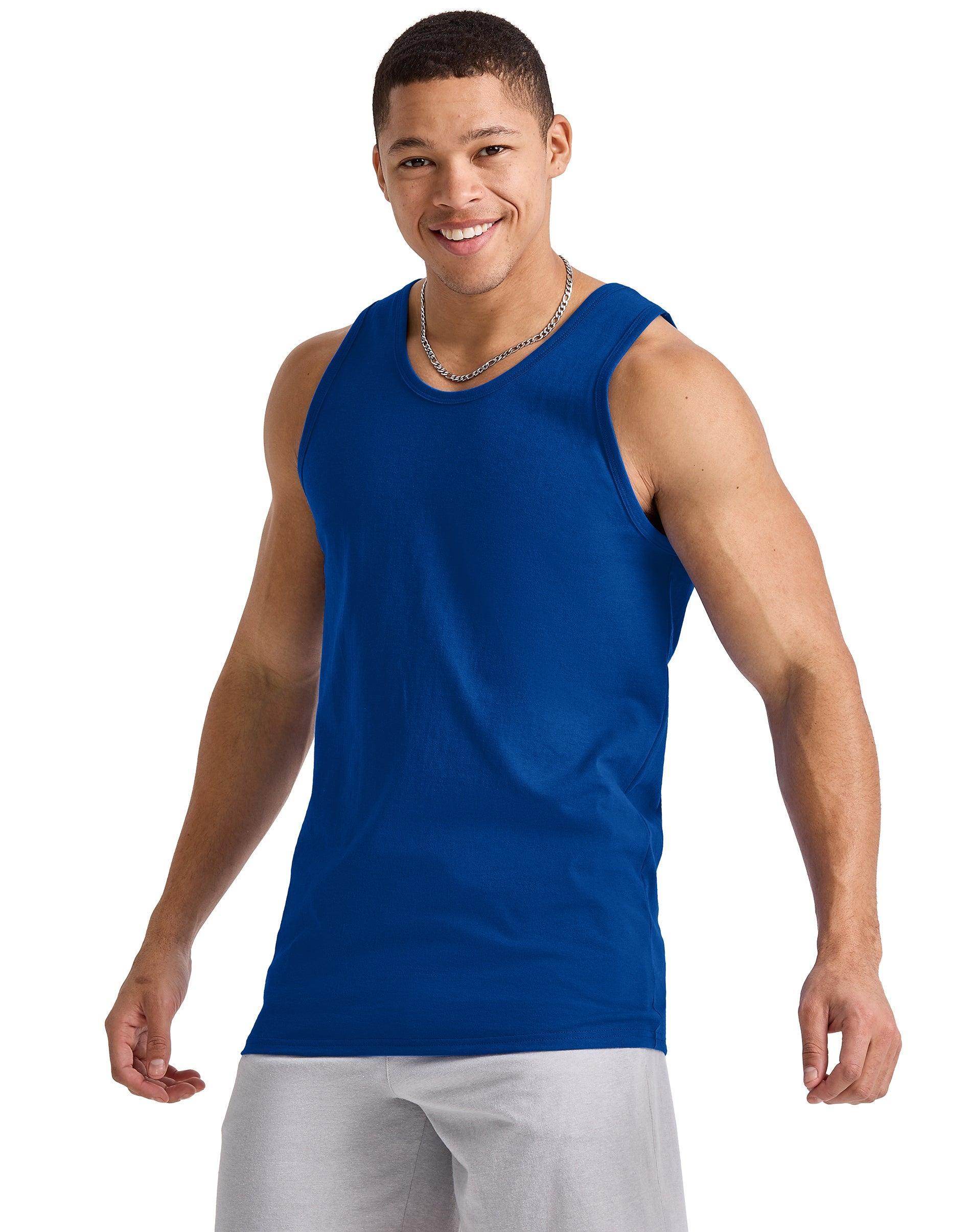 Hanes Mens Round Neck Sleeveless Tank Top, Large Product Image