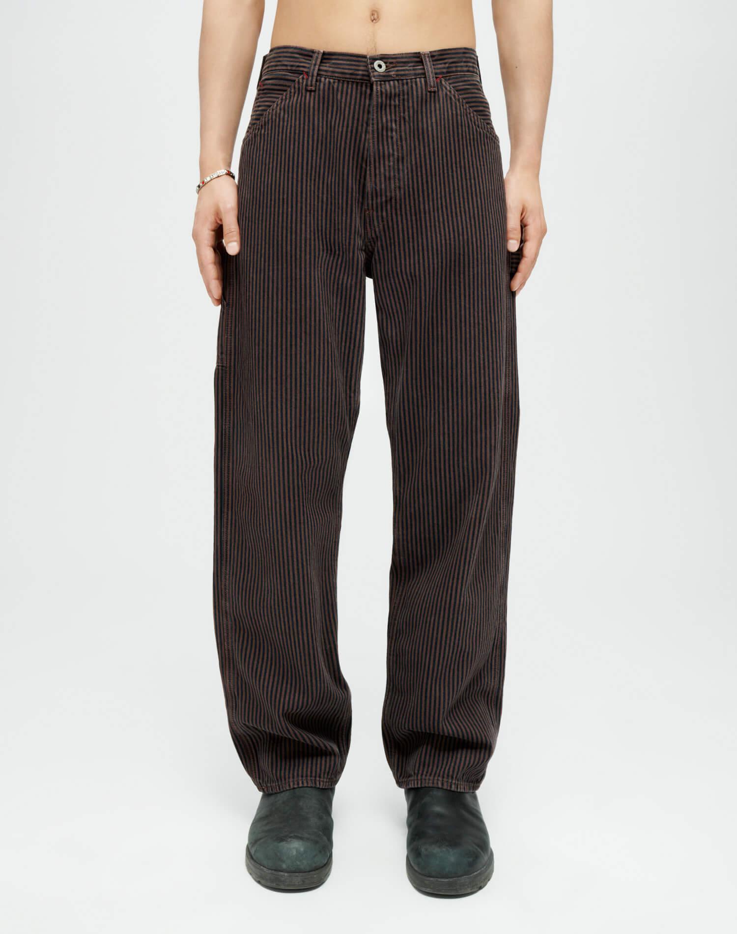 Modern Painter Pant - Brown Hickory Stripe Product Image