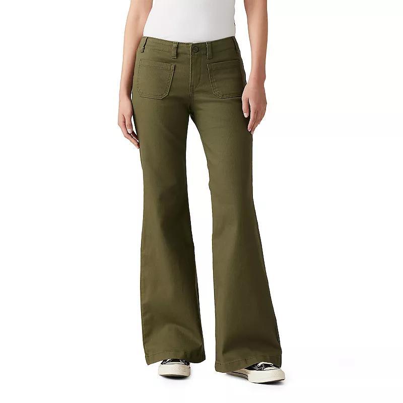 Womens Levis Superlow Flare Pants Olive Black product image