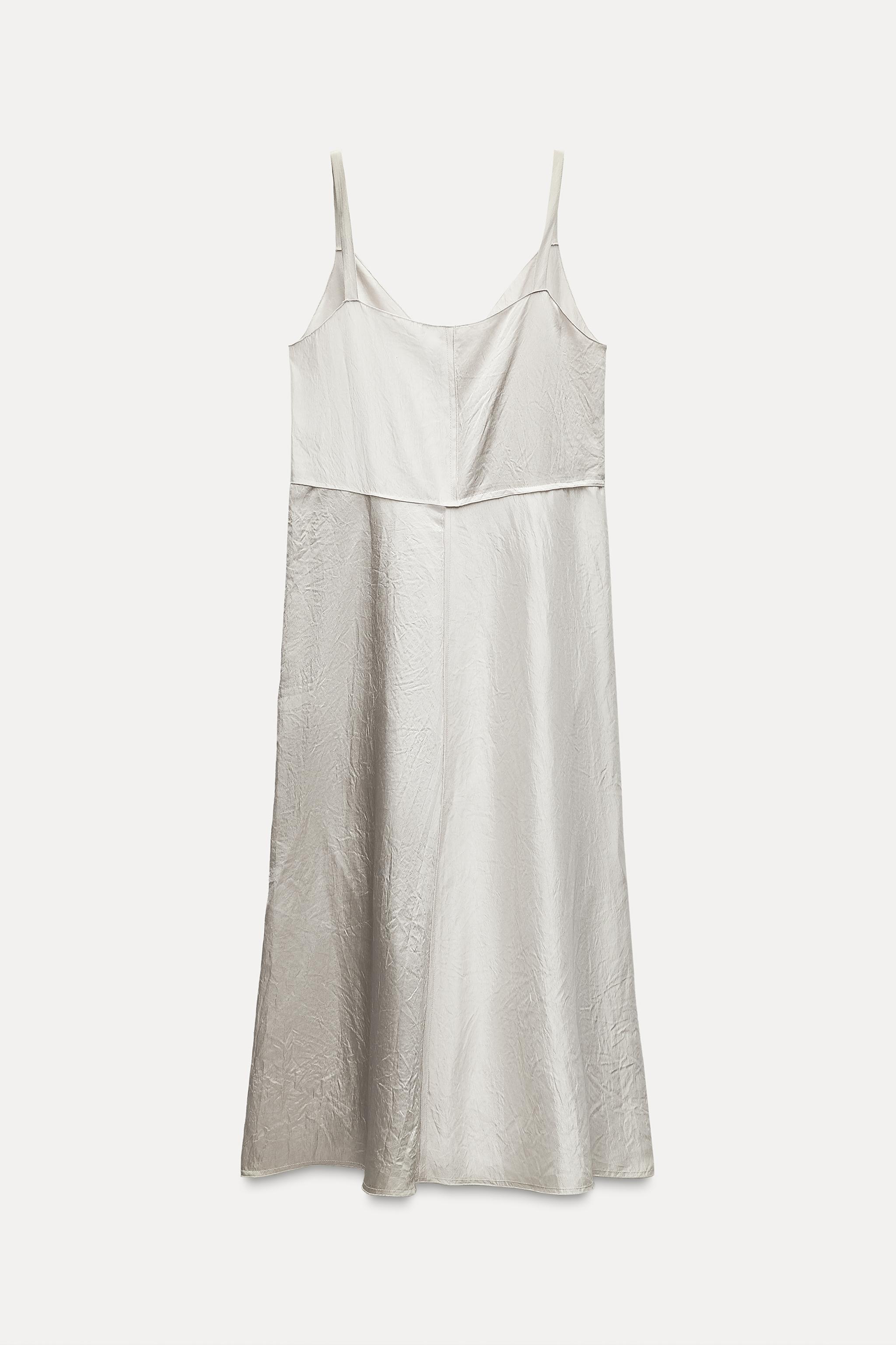 SATIN EFFECT SLIP DRESS ZW COLLECTION Product Image