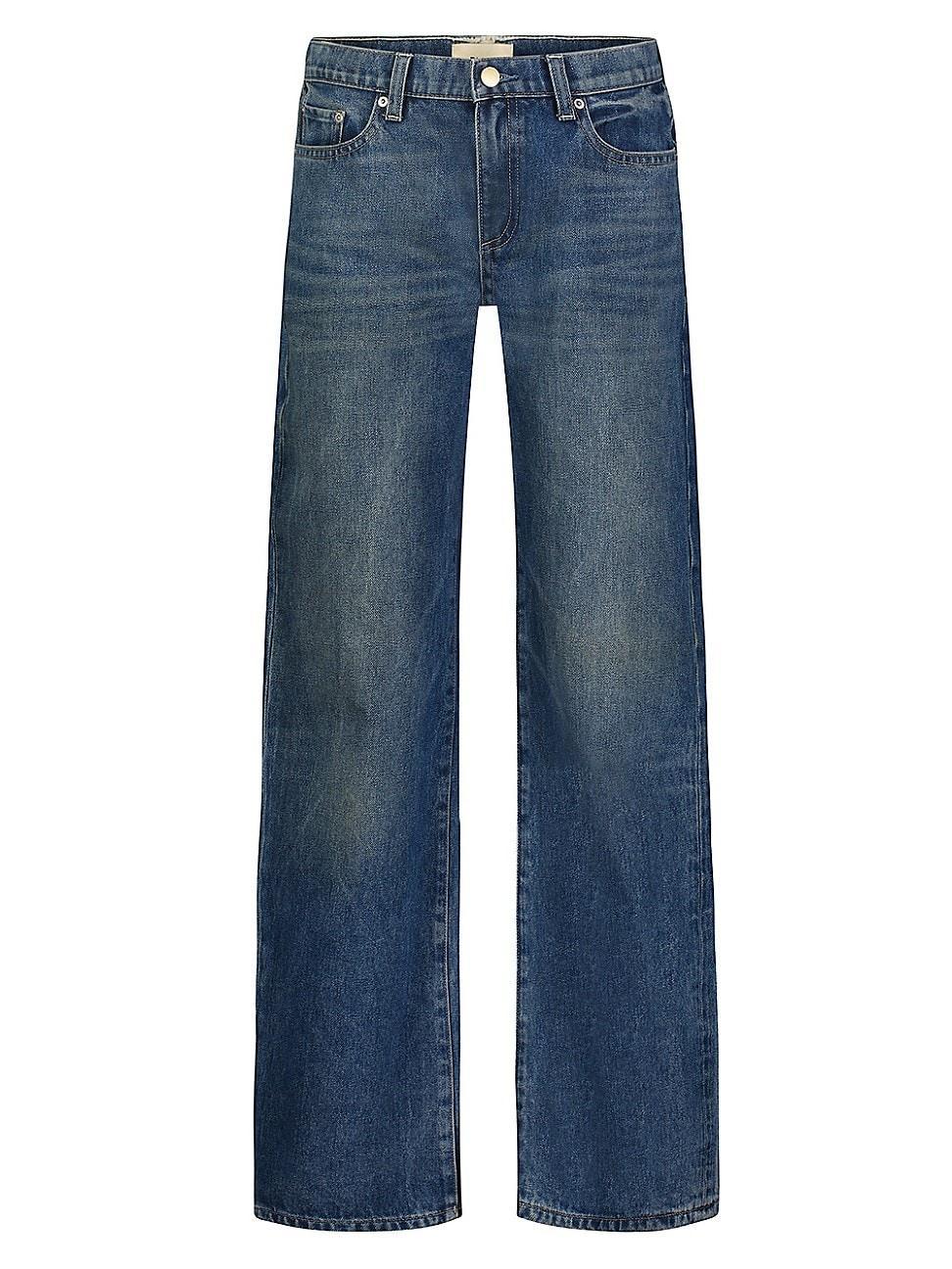 Womens Drue Straight Mid Rise Jeans Product Image