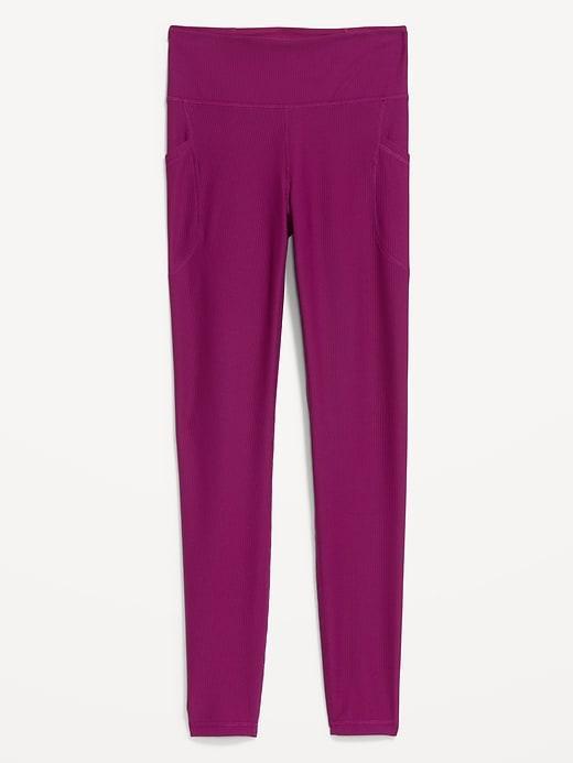 High-Waisted PowerSoft Rib Leggings Product Image