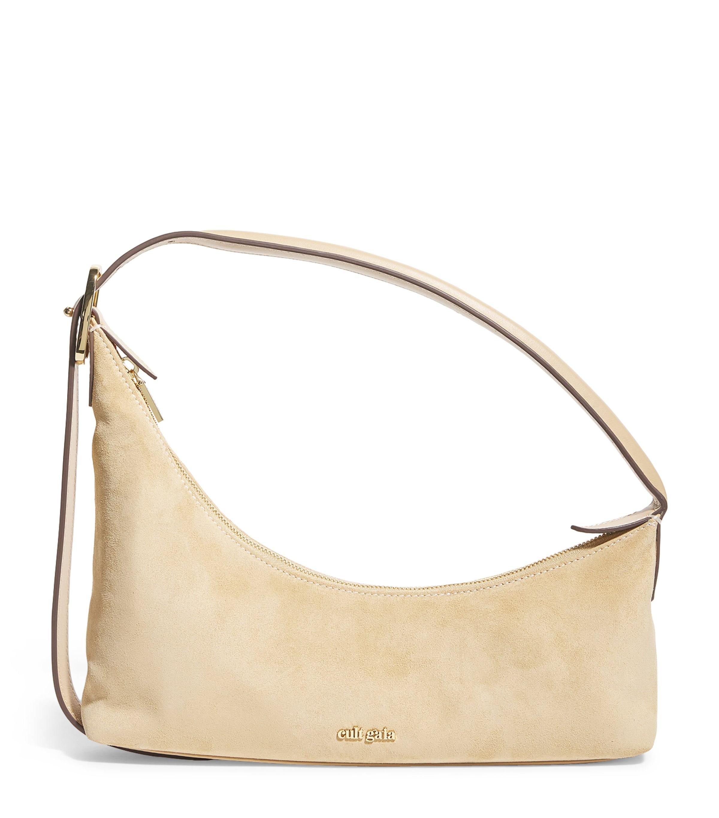 CULT GAIA Lola Logo Lettering Shoulder Bag In Beige Product Image