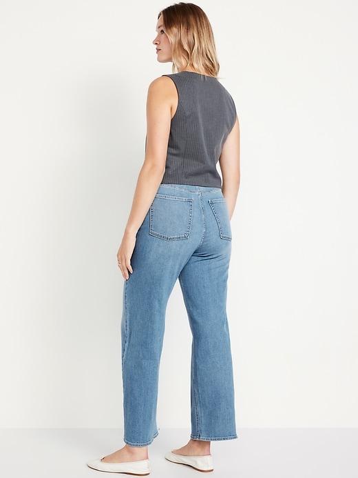 High-Waisted Wow Crop Wide-Leg Jeans Product Image