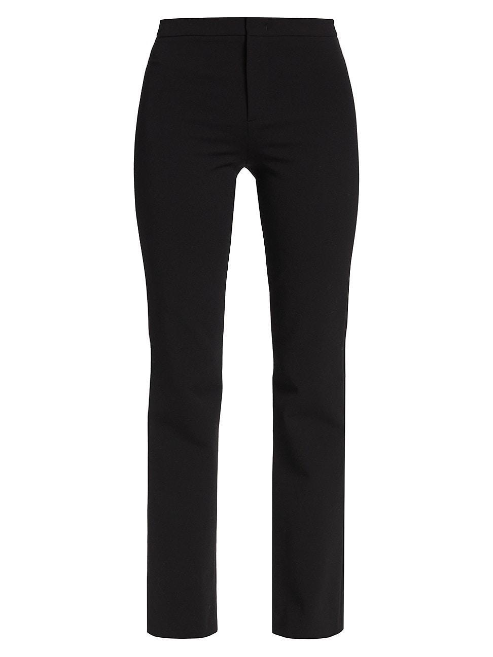 Womens Cotton-Blend Straight-Leg Trousers Product Image