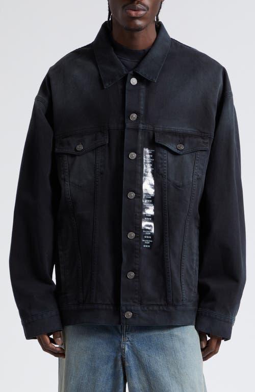 Balenciaga Sticker Oversize Denim Jacket Product Image