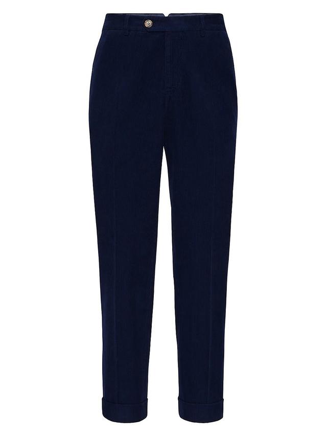 Mens Garment Dyed Italian Fit Trousers Product Image