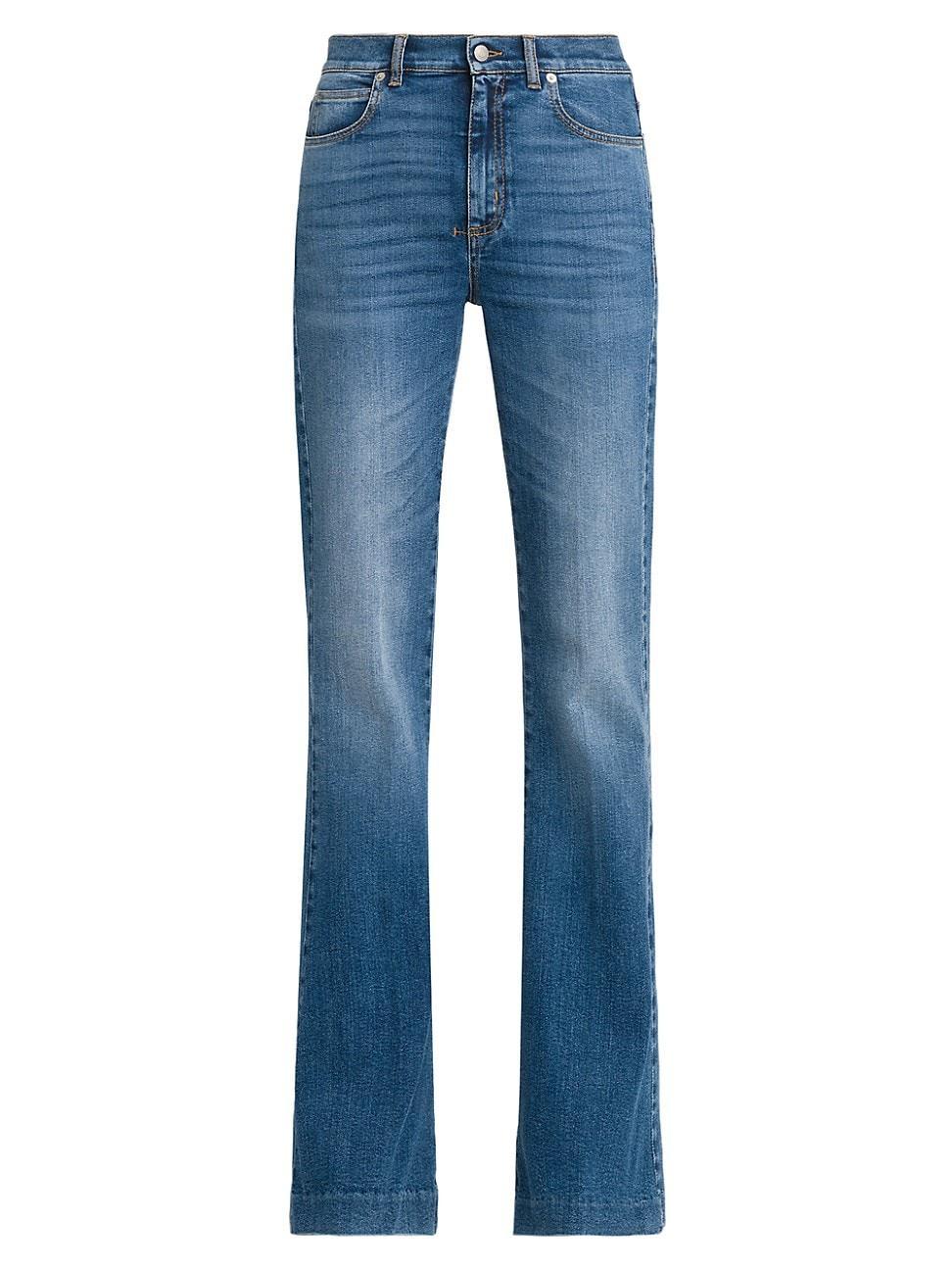 Boot-Cut Leg Denim Pants Product Image