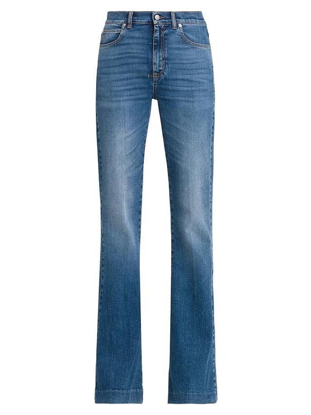 Womens Mid-Rise Stretch Boot-Cut Jeans Product Image