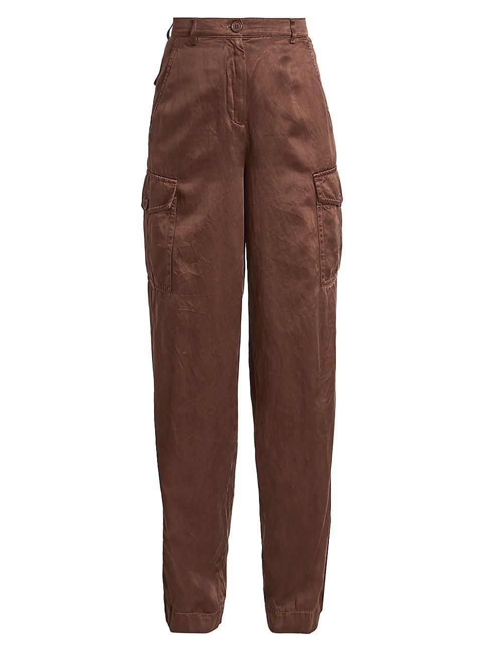 Womens Satin Cargo Pants Product Image