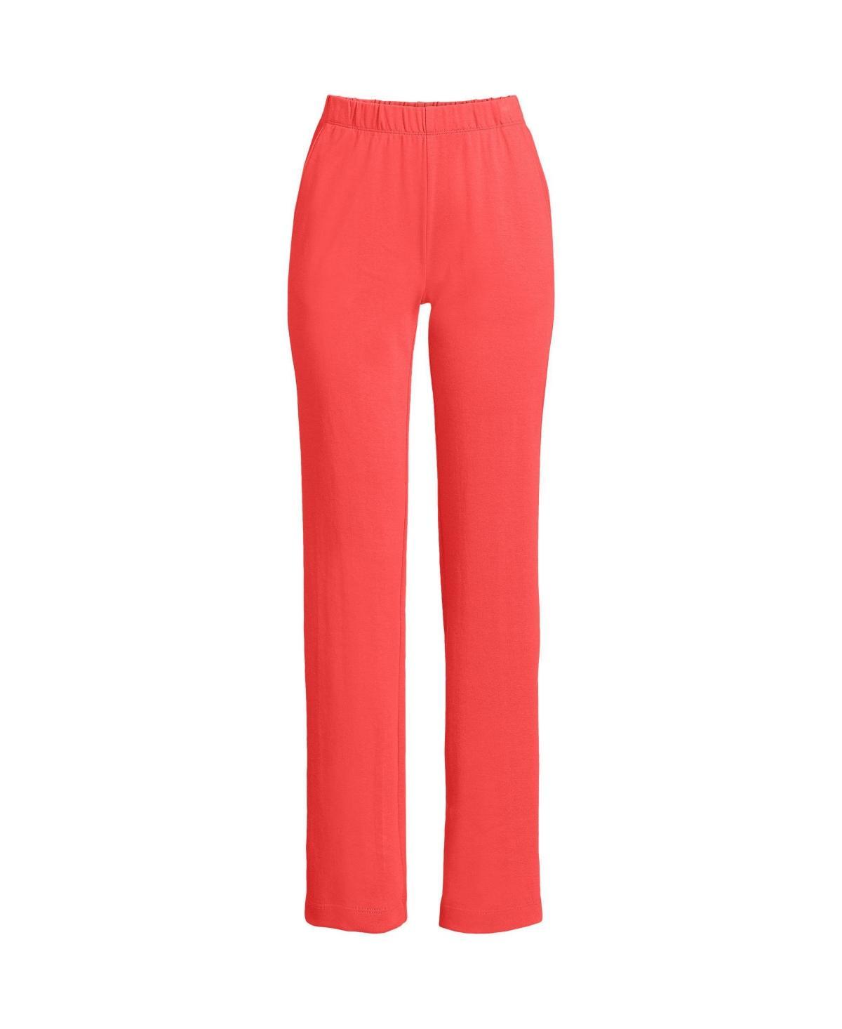 Lands End Womens Sport Knit High Rise Elastic Waist Pants Product Image