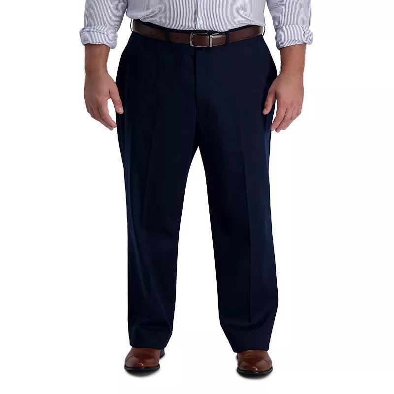 Haggar Mens Big & Tall Iron Free Premium Khaki Classic-Fit Flat Front Pant Product Image