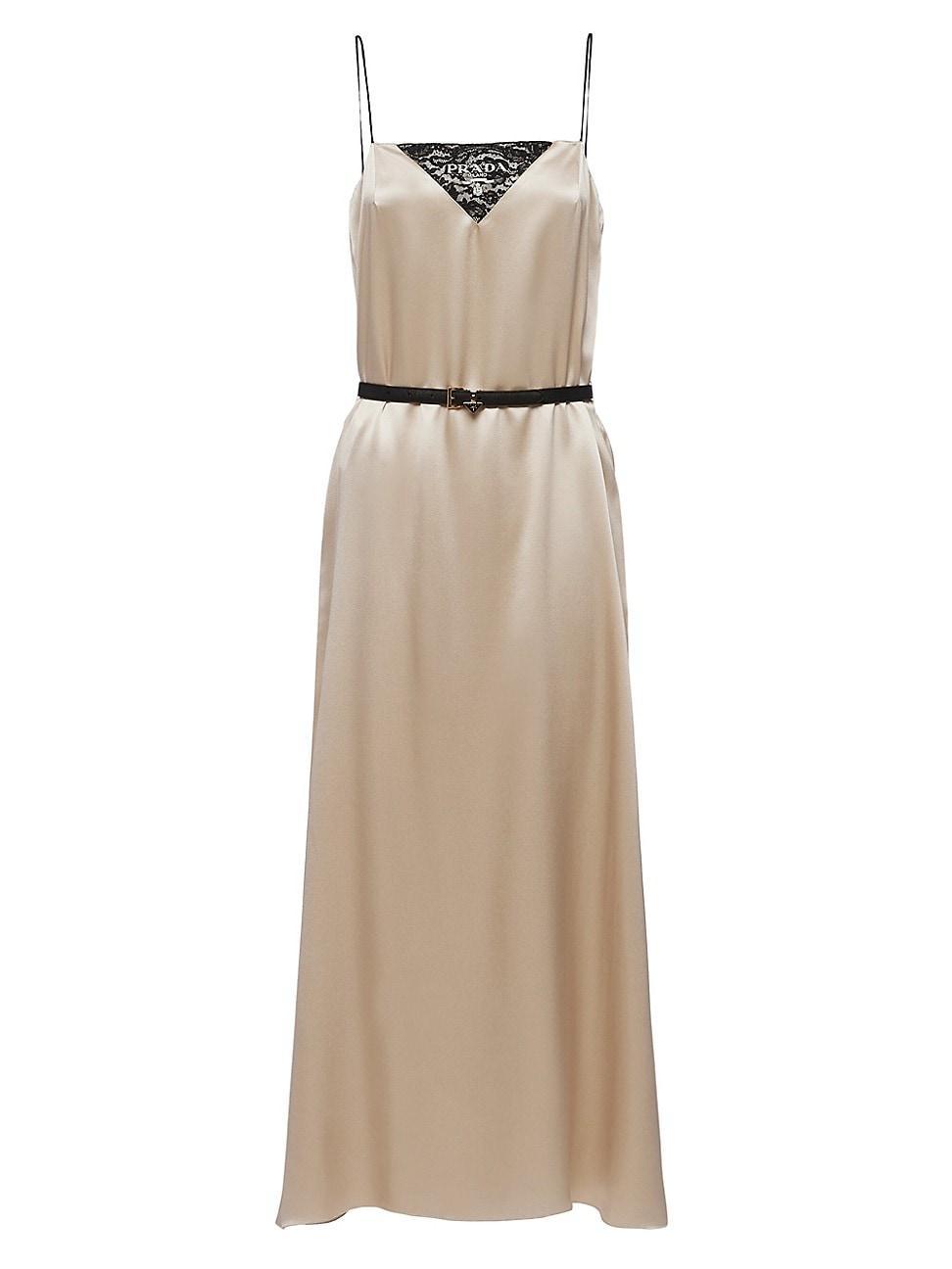 Womens Satin Crepe Slip Dress Product Image